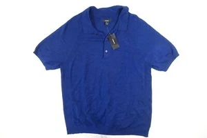 ALFANI BLAZING NAVY BLUE XL HEAVYWEIGHT KNIT POLO SHIRT MENS NWT NEW - Picture 1 of 7
