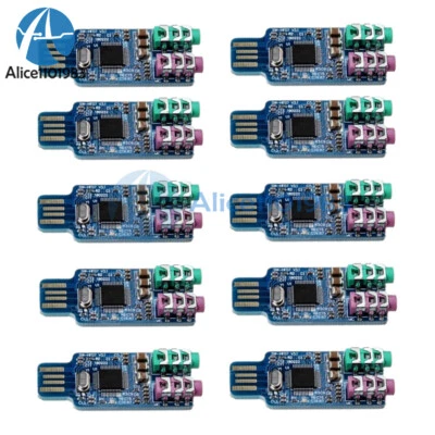 10Pieces CM108 USB Drive Free USB Sound Card Module For Laptop Computer External - Image 1 of 4