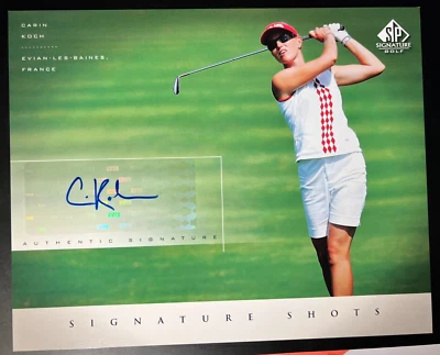 2004 UD SP Golf Signature Shots Carin Koch Autograph 8X10 Photo Auto LPGA - Image 1 of 2