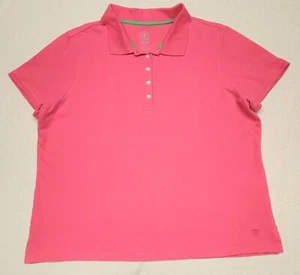Izod ~ Women's Short Sleeve Polo Top ~ Size 1X ~Pink ~ - Picture 1 of 8