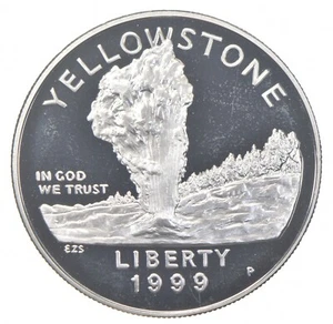 Proof 1999 Yellowstone National Park - US Commemorative 90% Silver Dollar - Picture 1 of 3