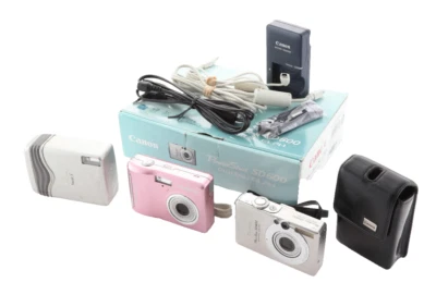 3 Point and Shoot Digital Cameras Nikon Canon Insignia AS-IS Parts Only - Image 1 of 4