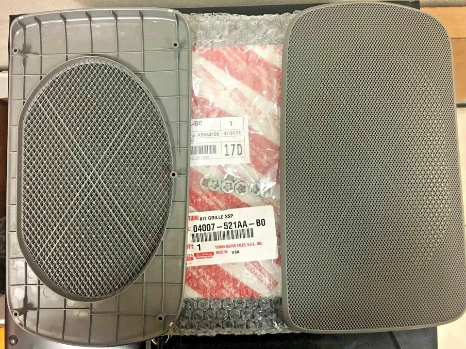 Factory Toyota Camry 02-06 Speaker Grille Cover Gray Rear Set 04007521AAB0 OEM