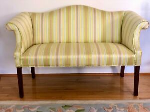 Small Chippendale Style Camel Back Loveseat