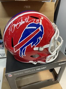 BUFFALO BILLS BRUCE SMITH #78 SIGNED F/S Throwback Replica HELMET HOF Beckett - Picture 1 of 2