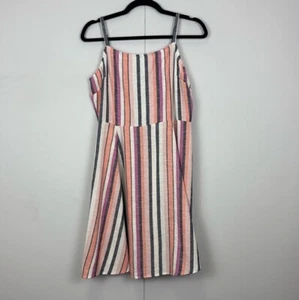 GAP Leinenmischung gestreiftes Sommerkleid Sommer Strand Urlaub Damengröße Medium neu mit Etikett - Bild 1 von 4