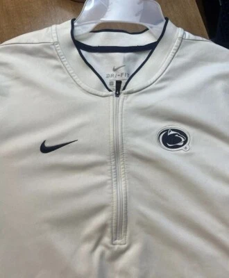 Nike Dri-Fit Penn State Quarter-Zip White Jacket - Small - Image 1 of 4