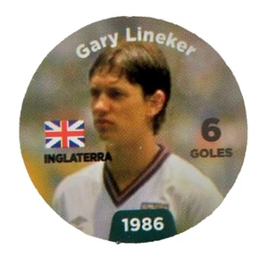 1986 FIFA World Cup Gary Lineker Disc Pog Rare Pelotazos Argentina -England Team - Picture 1 of 4