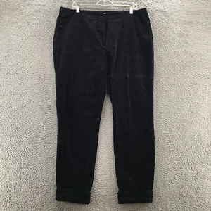 Jjill Cuffed Skinny Pants Womens Tall 18 (Actual 39x30) Black Corduroy Mid Rise - Picture 1 of 19