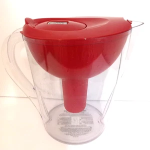 Brita Space Saver Water Filtration Pitcher Red OB41/OB03 10 Cups 10"x5.5"x9" - Picture 1 of 4