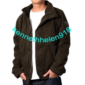 ABERCROMBIE & FITCH OUTDOOR JACKET COAT OLIVE GREEN MENS SIZE MEDIUM - Picture 1 of 11