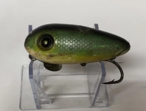 VINTAGE FISHING LURE WRIGHT & MCGILL BIG HAWK GREEN SCALED FINISH C.1950's - Picture 1 of 4