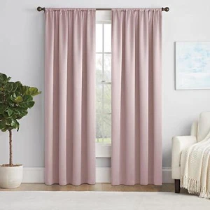 eclipse Modern Rod Pocket 1 Piece Window Curtain Panel Blush Pink 54 in x 54 in - Picture 1 of 6