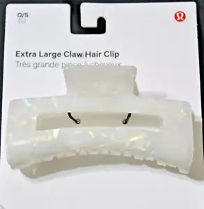 Neu Lululemon extra großer Krallenclip - weißer Opal/Silberstein - Bild 1 von 1