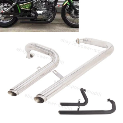 Exhaust Tips For Yamaha V Star 250 XV Virago 95-2023 VH Full System Muffler Pipe - Image 1 of 4