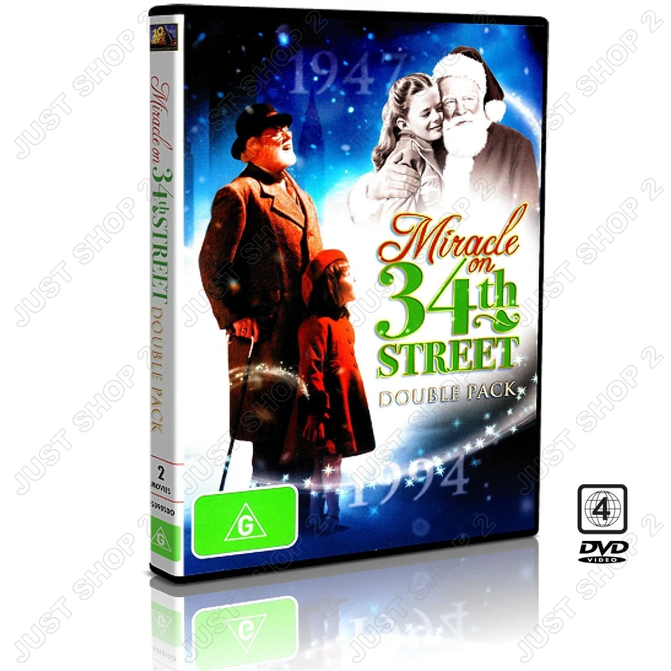 Miracle on 34th Street (1947 1994) DVD 2movies Original Remake Christmas R4