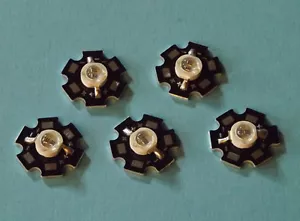 5 x 5W 740nm IR POWER LED on HEATSINK Kühlkörper Emitter Infrarot Infrared 5mm - Bild 1 von 3