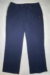 Vintage Polo von Ralph Lauren Herren Jogginghose marineblau rot Pony gerippt Baumwolle XL - Bild 1 von 10