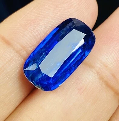 Cojín de cianita de color azul real natural de 9,83 quilates piedras preciosas sueltas Foto 1 de 3