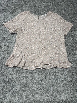 Blusa Copper Key para mujer talla XL floral primavera manga corta cabaña con volantes Foto 1 de 4