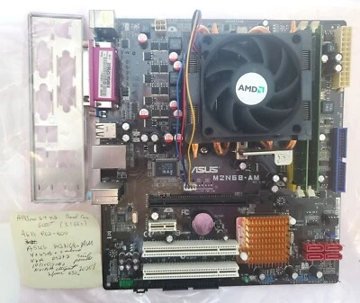 Asus M2N68-AM mATX AM2 Motherboard,  AMD Athlon  64 X2 6000+, 4GB PC2-6400 DDR2 Foto 1 de 4