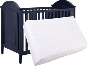 COT BED BABY TODDLER QUILTED MATTRESS WATERPROOF BREATHABLE 140 x 70 x 13cm - Picture 1 of 3