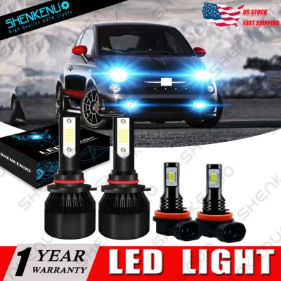 Faro LED COB haz alto/bajo para Fiat 500 2012-2019 - 8000K + bombillas antiniebla GL Foto 1 de 4