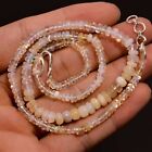 42.45 Ct. Welo Fire Ethiopian Opal Rondelle Smooth Beads Necklace 16-17