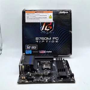 ASRock B760M PG Riptide Intel (LGA1700) DDR5 Micro ATX Motherboard -NOT WORKING- - Photo 1/7