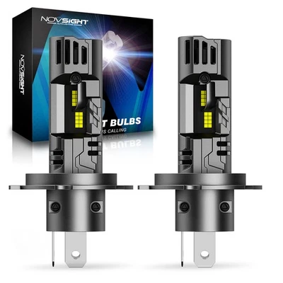 NOVSIGHT Pair 120W 40000LM H4 LED Headlight Bulbs Kit 6500K Canbus Error Free - Image 1 of 4