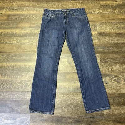 Vintage 90s Y2K American Eagle Straight 77 Jeans Low Rise Womens 12 Blue Denim - Image 1 of 4
