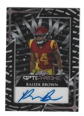 2024 Leaf Eclectic Optichrome Raleek Brown Auto O-RB1 Zebra Prismatic 1/4 - Image 1 of 2