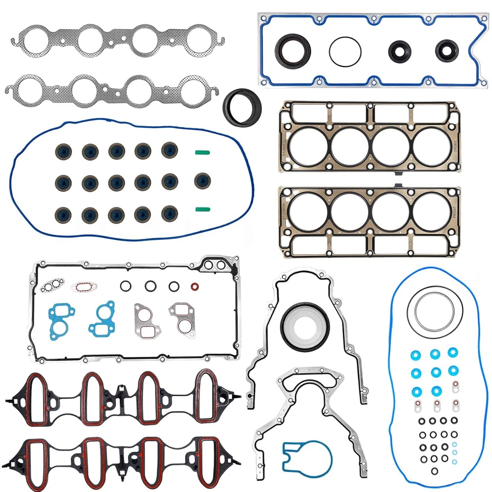 5.3L 4.8L Head Full Gasket Set For 02-11 Chevy Silverado 1500 Tahoe GMC Sierra Foto 1 de 4