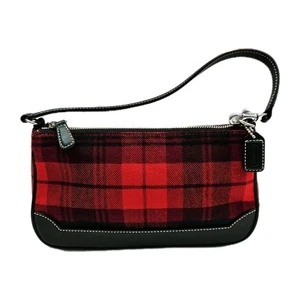 Coach Demi Hampton Mini Handtasche rot Schottenkaro gebraucht, in einwandfreiem Zustand - Bild 1 von 18