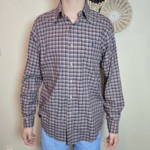 Polo Ralph Lauren Shirt Mens Medium Classic Fit Performance Plaid Button Down  - Picture 1 of 9