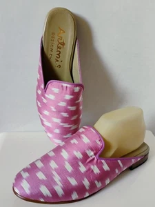 Zapatillas Ikat Artemis Design Co rosa orquídea seda 10 reg $298 nuevas sin caja. - Imagen 1 de 16