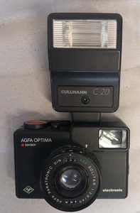 AGFA OPTIMA Sensor Electronic, Sucherkamera, Analog, Vintage, mit Blitz Cullmann - Picture 1 of 4