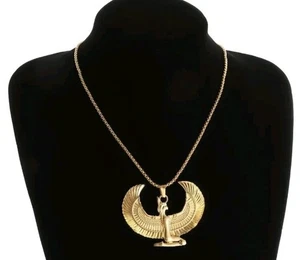 Damen Halskette in Gold Ägypten Göttin Nil Isis Pharao Königin schön groß - Bild 1 von 7