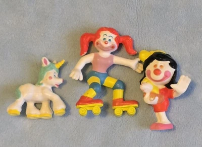Lote de 3 figuras de PVC de payaso alrededor de Mego Corp de colección 1981 Ronnie Victoria Unicornio Foto 1 de 3
