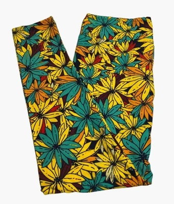 LuLaRoe Leggings TC Alto Curvilíneo Hippie DAISY Floral Colorido Informal Yoga Cintura Foto 1 de 4