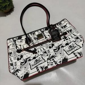 Dooney & Bourke NWT Disney Parks Retired Steam Boat Mickey Leather Tote Bag - Picture 1 of 8