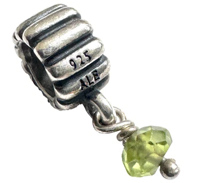 Pandora Retired Sterling Silver Peridot August Birthstone Dangle - 790166PE - Image 1 of 4