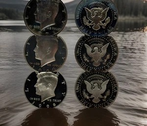 1971-S 1990-S 1998-S Kennedy Half Dollar Proof Lot • Deep Cameo • Mirror Finish - Bild 1 von 10