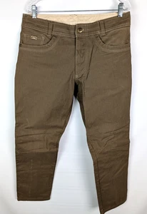 KUHL The Law Jeans Canvas Pants Sz 35 x 30 Outdoor Hiking Khaki Tan Stretch - Picture 1 of 7