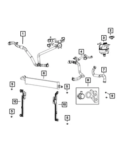Genuine Mopar Auxiliary Low Temperature Cooler 68335909AC - Picture 1 of 1