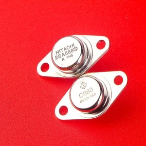 NUEVO 1 par (2 piezas) 2SA566+C680 A566+C680 para transistor HITACHI TO-66 - Imagen 1 de 2