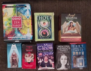 Tarot Cards 8 Card Decks Elements Angel Wisdom Sexual Magic THOTH Miss Cleo +++ - Picture 1 of 2