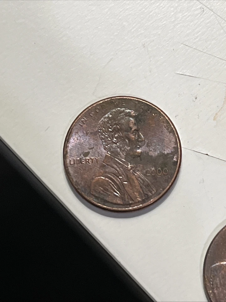 Lincoln Penny 2000 cierre AM sin marca de ceca error raro Foto 1 de 4