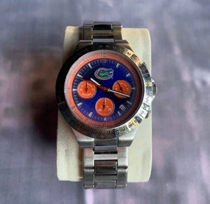 University of Florida Go Gators Silver Stainless Steel Watch - Picture 1 of 5