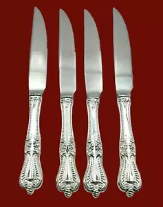 Set of 4 Old Colonial by Towle Sterling Serrated Steak Knives Custom Made - Bild 1 von 4
